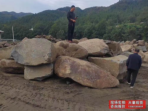 现场挑选杏悦2 山西黑景石现货实拍